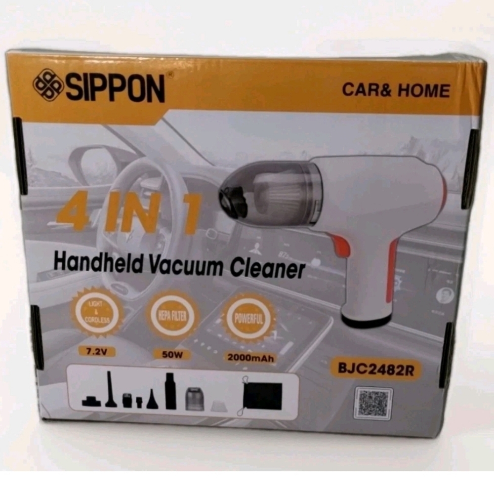 4 In 1 Handheld Vacuum Cleaner For Car & Home, Light & Cordless, HEPA Filter